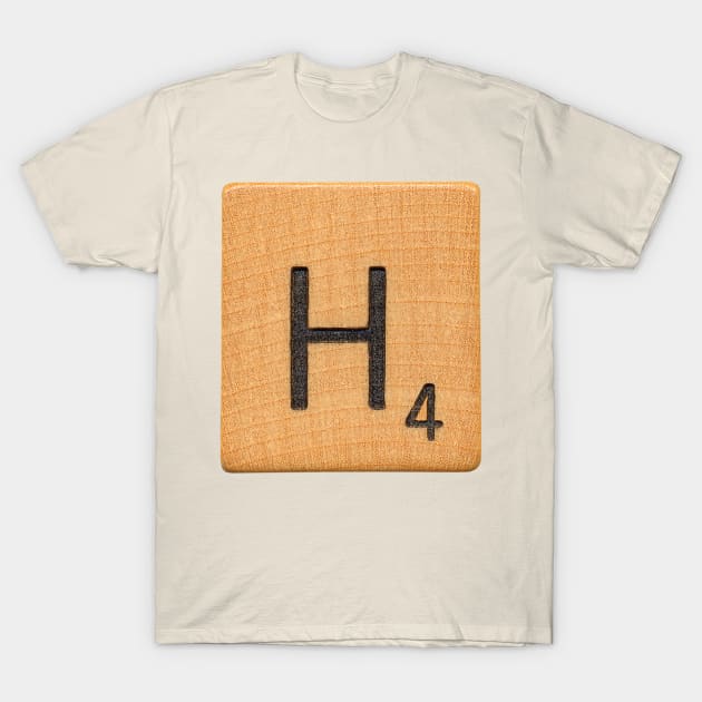 Scrabble Letter 'H' T-Shirt by RandomGoodness